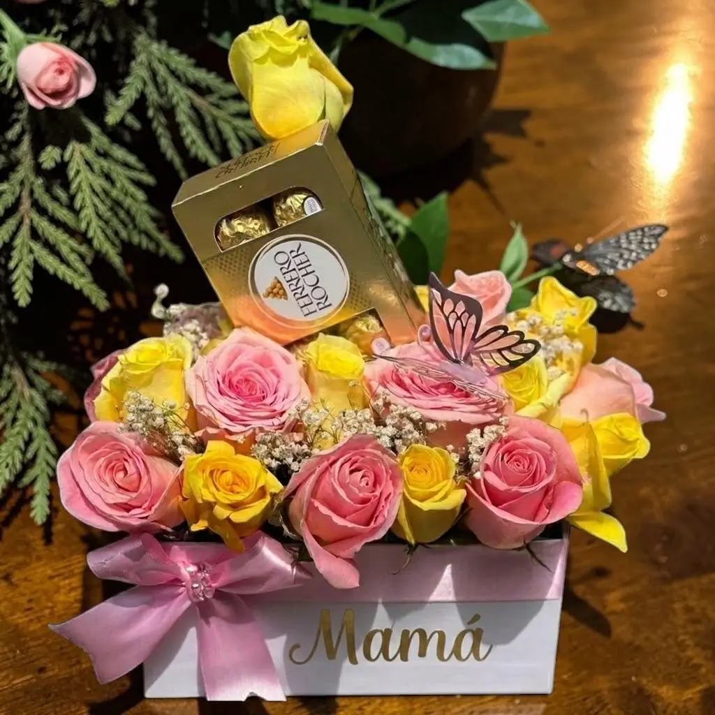 Flores con chocolate en Guayaquil - Floreria DIFIORI Guayaquil