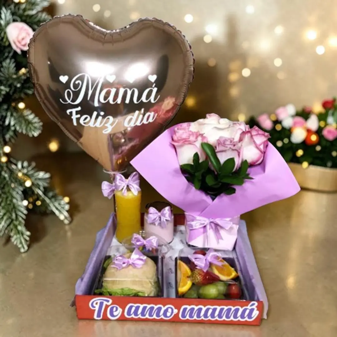 Desayuno sorpresa para mamá con flores,  en Guayaquil - Floreria DIFIORI Guayaquil