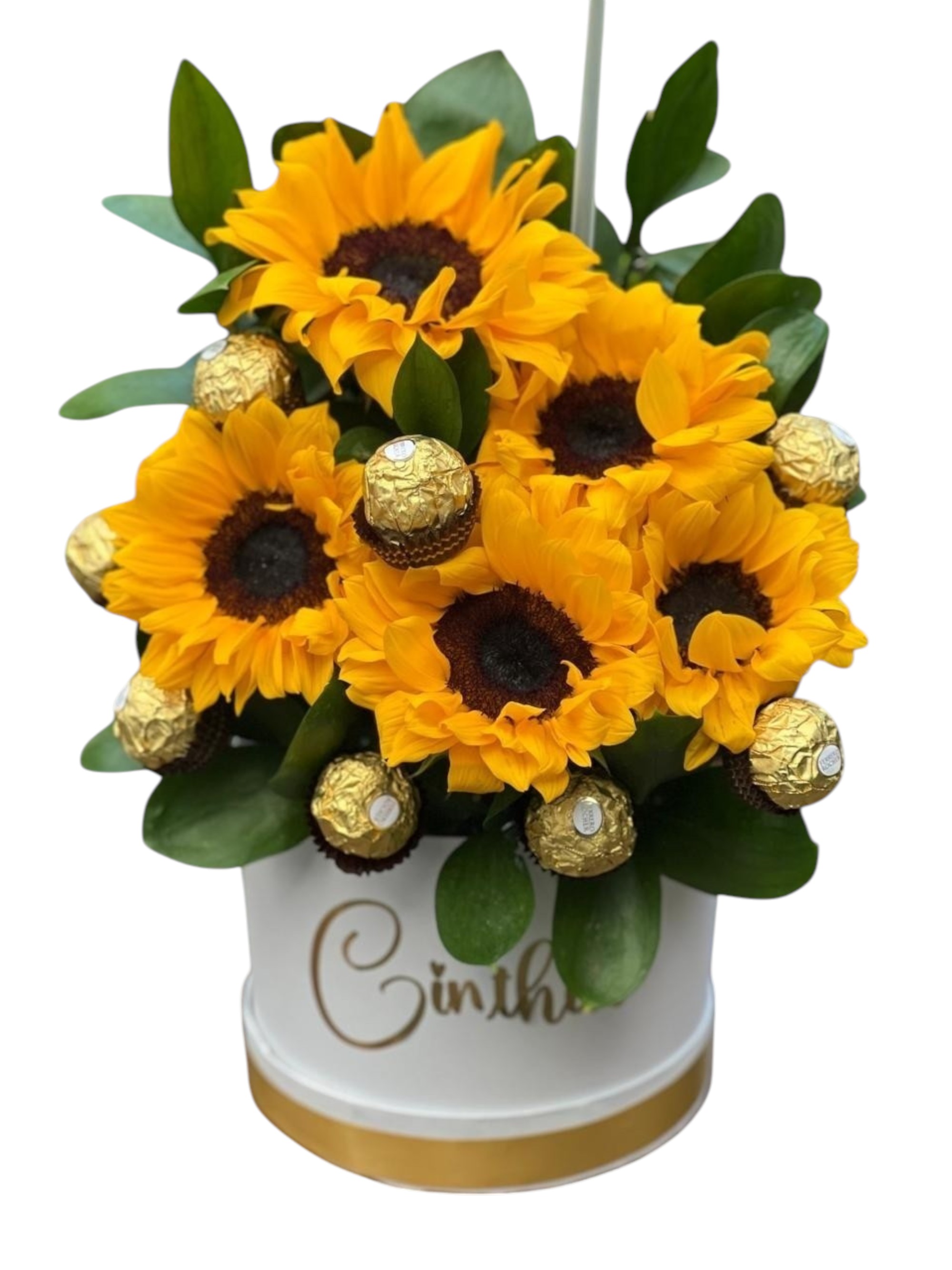 Ramo de girasoles con chocolate en Guayaquil - Floreria DIFIORI Guayaquil