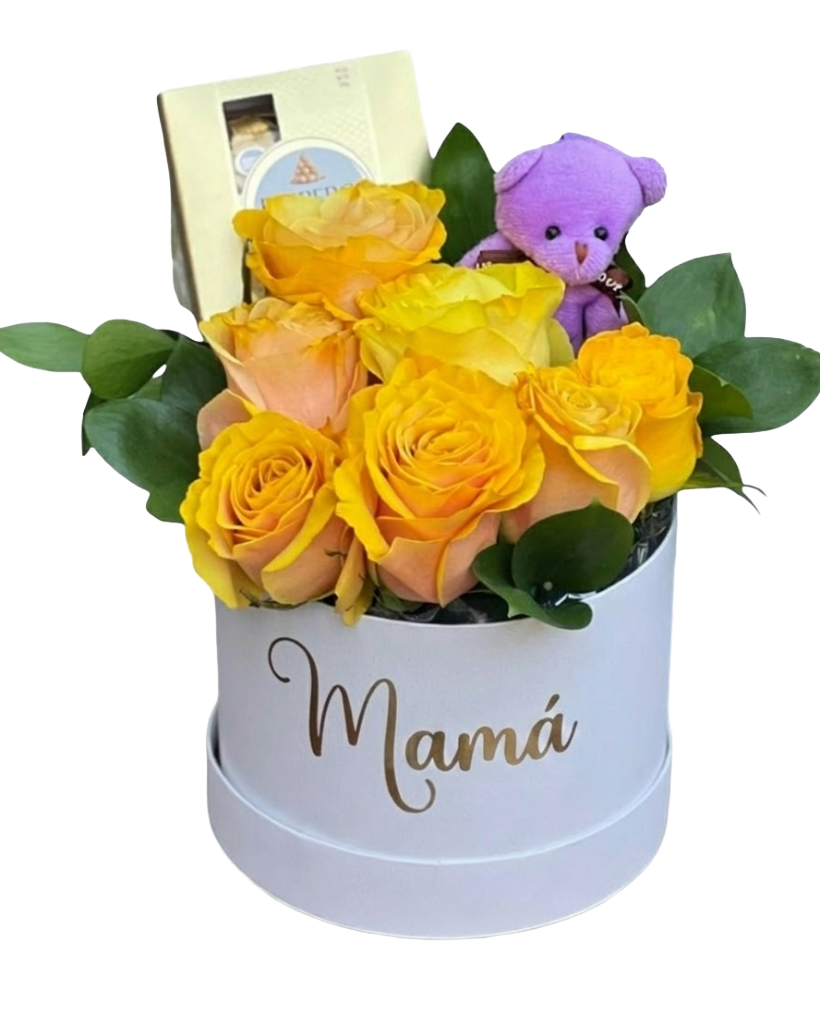 Ramo de flores varios colores con peluche en Guayaquil - Floreria DIFIORI Guayaquil