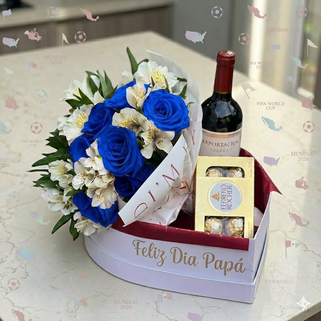Flores, vino y chocolate para el día del padre en Guayaquil. - Floreria DIFIORI Guayaquil